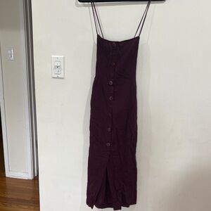Elegant Purple Button-Down Dress